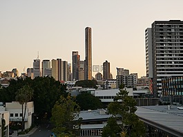 布里斯班,日落,城市