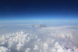 藍天,云層,高空
