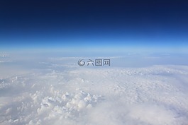 藍天,云層,高空