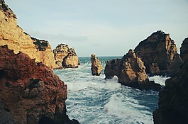 石,海岸,海岸线