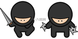 忍者,卡通,字符