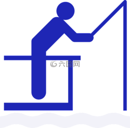 釣魚,符號,側影