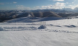 雪,冬天,山