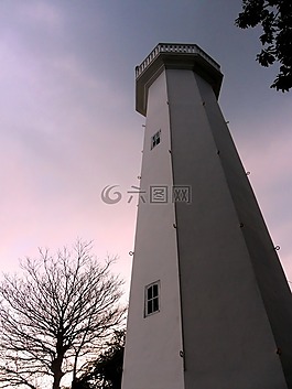 燈塔,老,塔