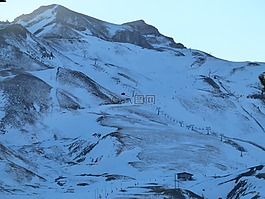 雪,山,滑雪