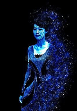 女子,肖像,面對