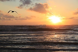 空气,zandvoort,落山的太阳