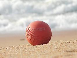 海灘,水,板球