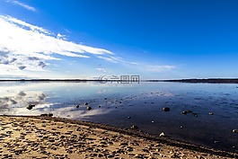 ebeltoft,海滩,天空