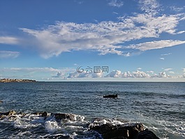 海,云,戶外