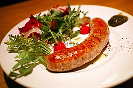 餐廳,烹飪,salsiccia