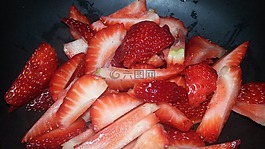 草莓,浆果,碗