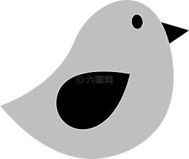 鸟,twitter,灰色