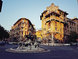 城堡,城市的,fontana