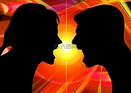 對,男子,女子