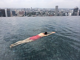 游泳,度假,泳池