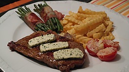 rumpsteak,牛排,豆类
