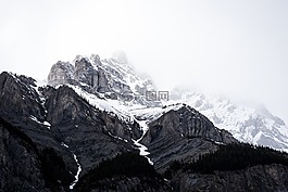 山,雪,山脈