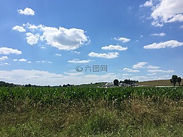 云,農(nóng)村,天空