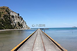 新西蘭,碼頭,木橋