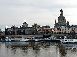 canalettoblick 德累斯頓,易北河,圣母教堂