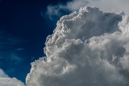 藍色的天空,云,天氣