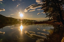 日落,wörthersee的,林西