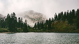 湖,森林,山