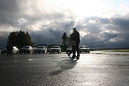 路,停車場,雨