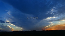 自然,日落,天空
