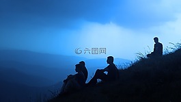 人剪影,男子,陰影