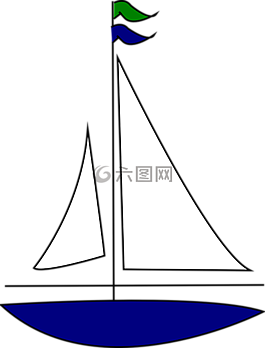 帆船,船,帆