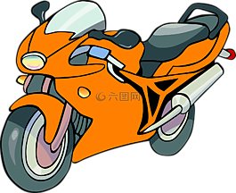 摩托車,自行車,橙色