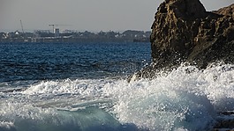 巖質(zhì)海岸,波,海