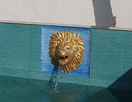 池,噴泉,水
