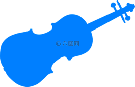 藍色,小提琴,側影