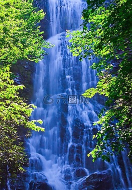 烟雾山,水,瀑布