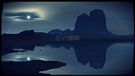 月球,繁星點(diǎn)點(diǎn)的天空,夜晚的天空