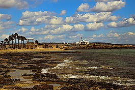 海灘,空,海