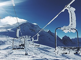 滑雪纜車,升降機,山