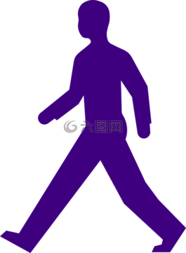 男子,走,紫色