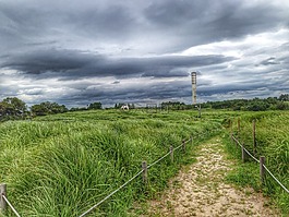 景觀,天空公園,巖