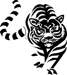 虎,猫,大
