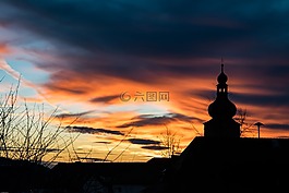 夜,云,日出