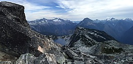 山,高峰,空中的視圖