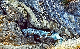 破損,河,巖石