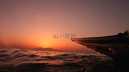 地平線,海洋,波