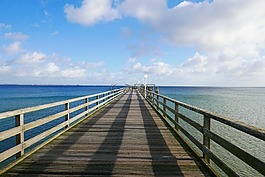 海灘,天空,海