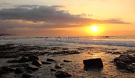 海景,日出,海洋