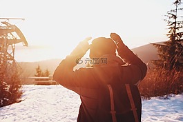 光明,冷,雪